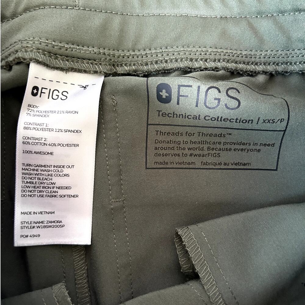NEW Figs Jade Zamora Cargo Jogger New PO #4220 Size XXS/P PETITE XXS